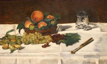  Obst Galerie - Stillleben Früchte auf einem Tisch Eduard Manet